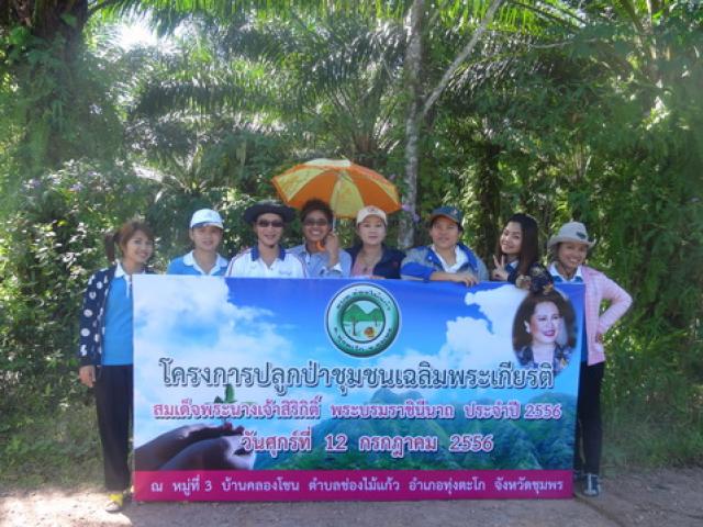 โครงการปลูกป่าชุมชนเฉลิมพระเกียรติ สมเด็จพระนางเจ้าสิริกิติ์ พระบรมราชินีนาถ ประจำปี 2556